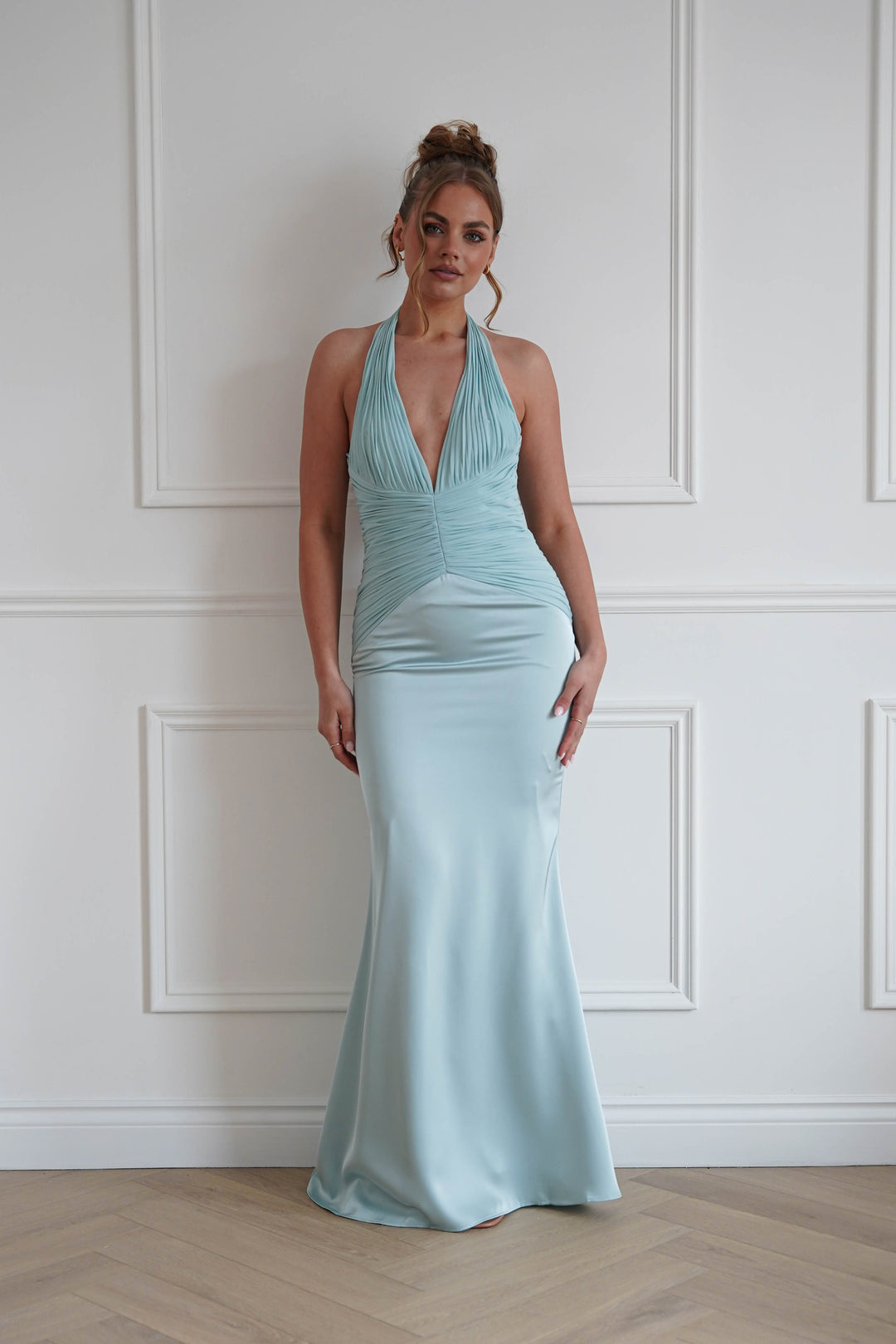 Austin Bodycon Halterneck Maxi Dress | Mint