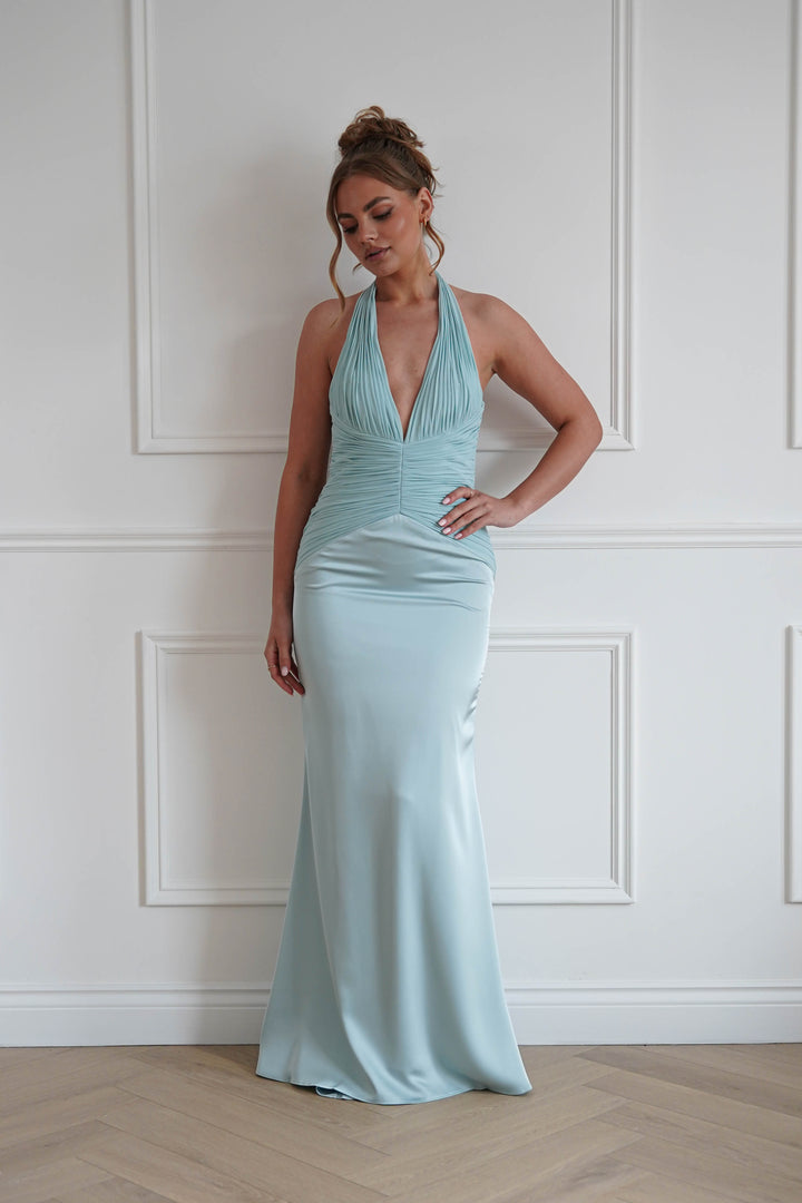 Austin Bodycon Halterneck Maxi Dress | Mint