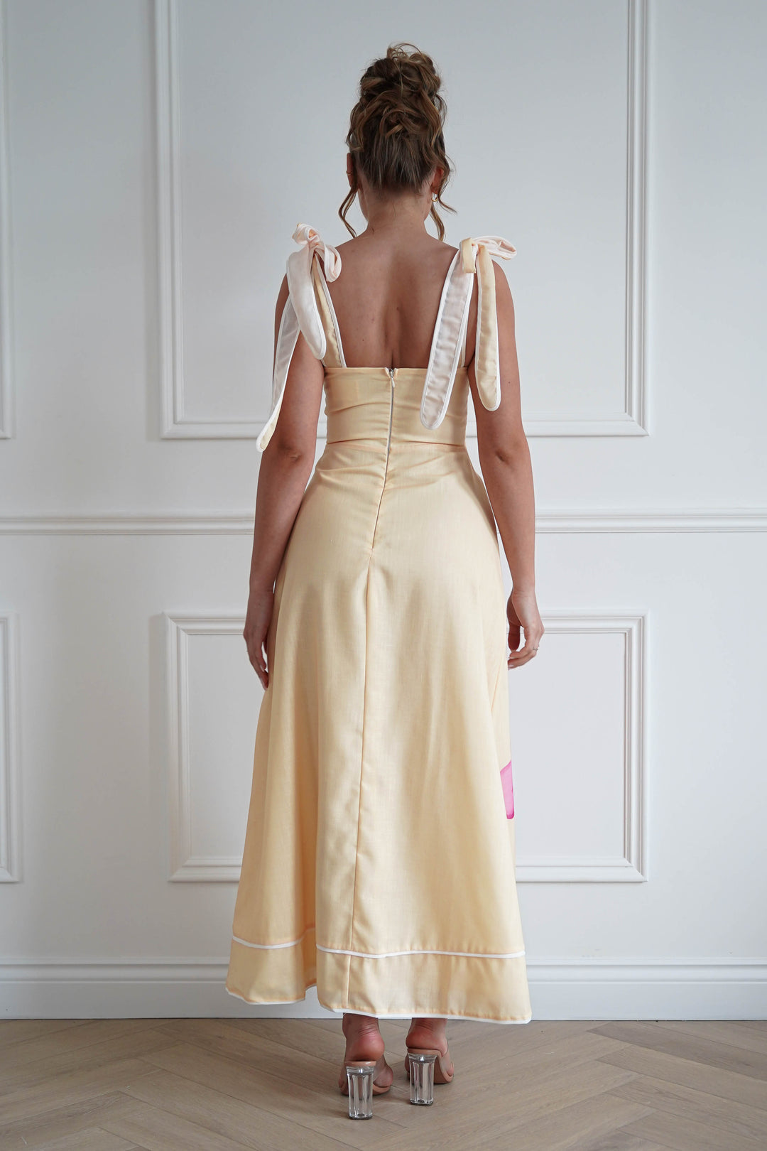 Maui Floral Sweetheart Maxi Dress | Yellow