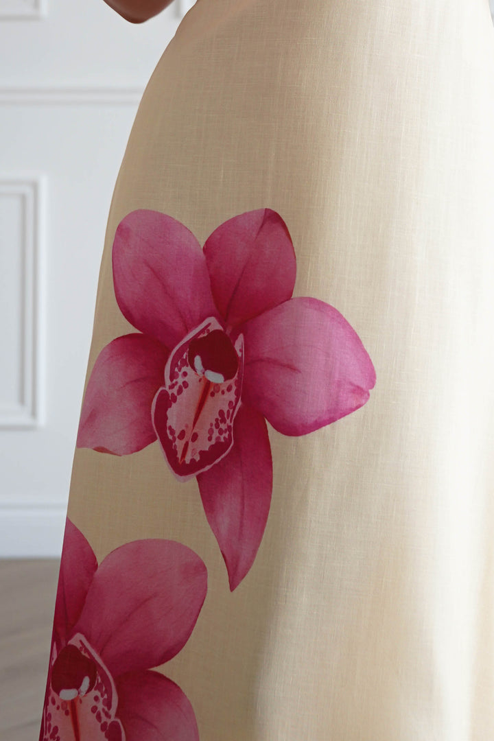 Maui Floral Sweetheart Maxi Dress | Yellow
