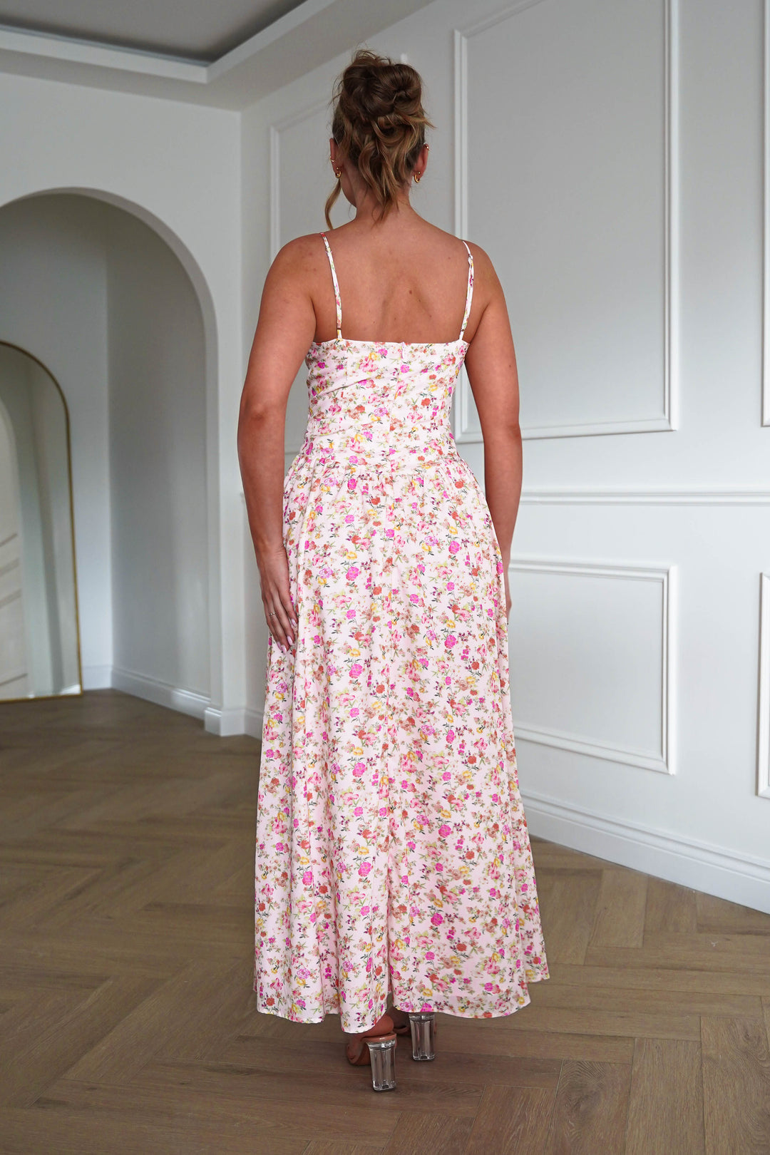 Elodie Floral Print Maxi Dress | Pink