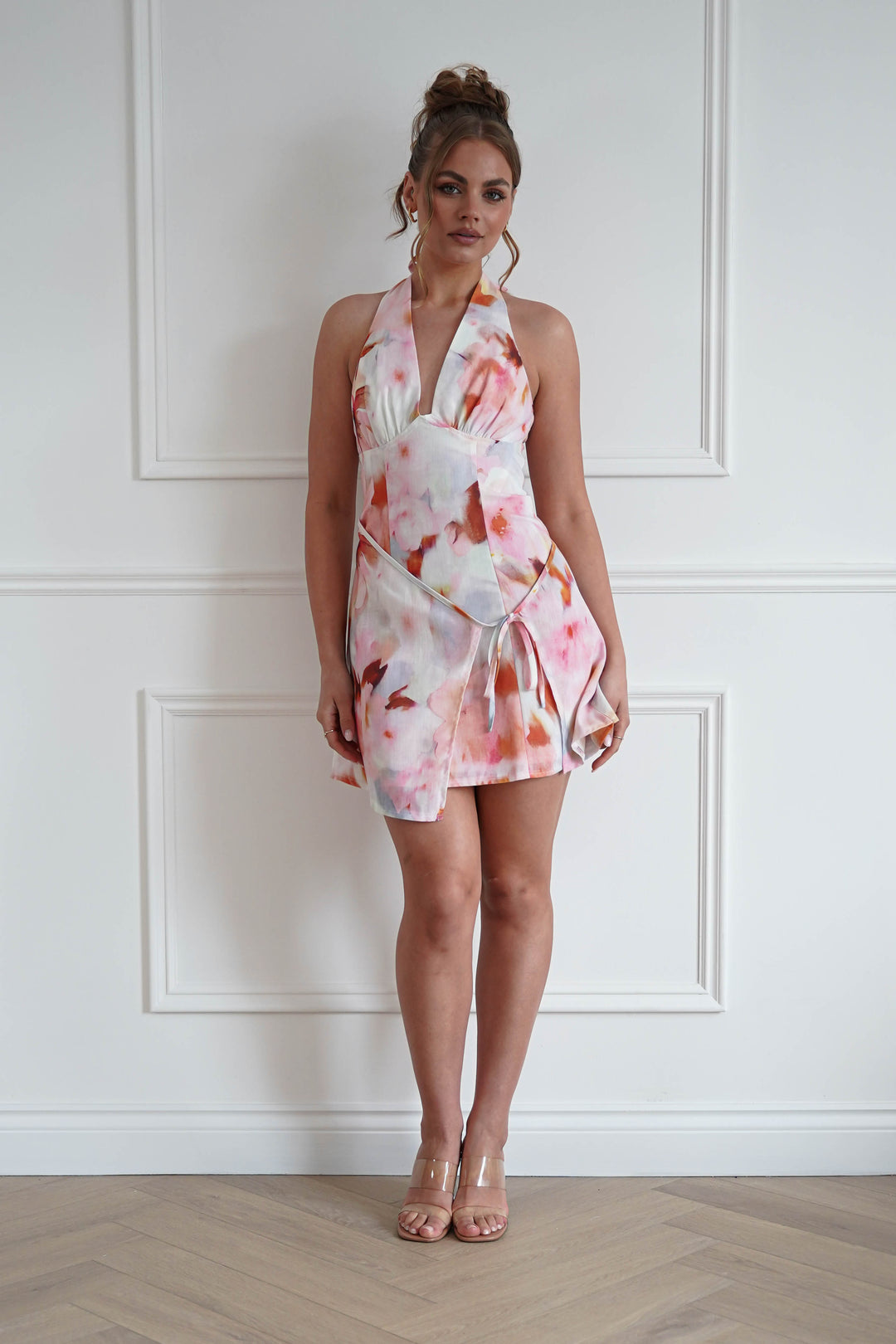 Amelia Cotton Floral Mini Dress | Mixed Print