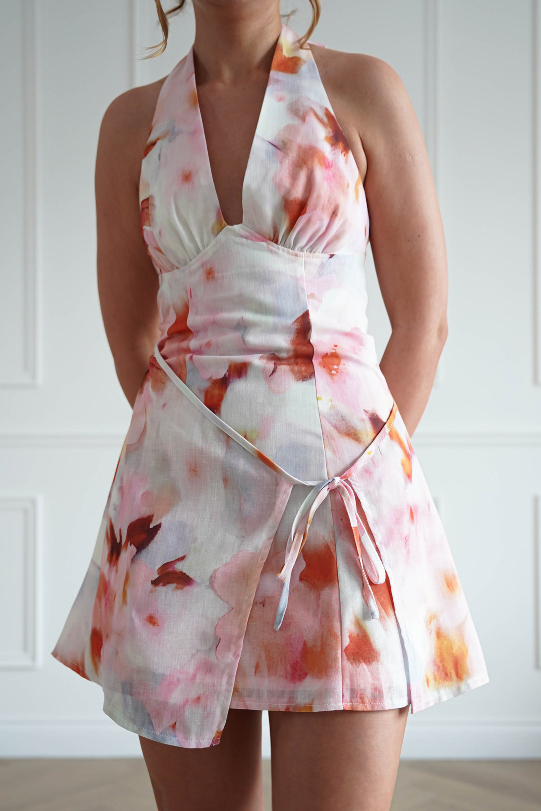 Amelia Cotton Floral Mini Dress | Mixed Print
