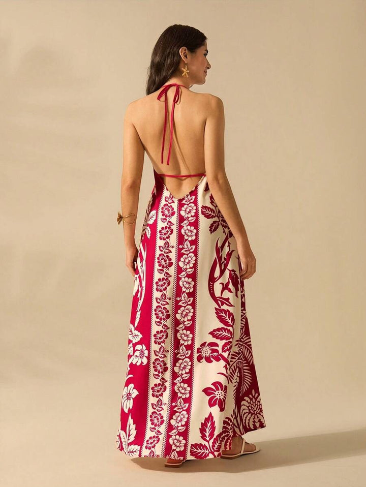 Emily™ | Floral Print Sling Holiday Style Dress