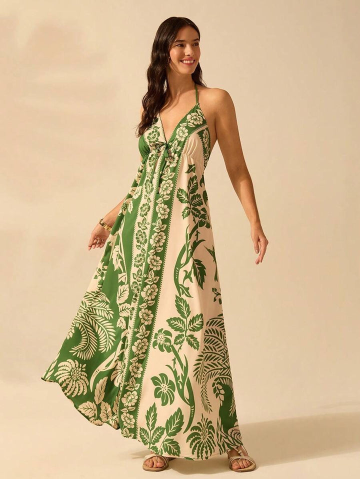 Emily™ | Floral Print Sling Holiday Style Dress