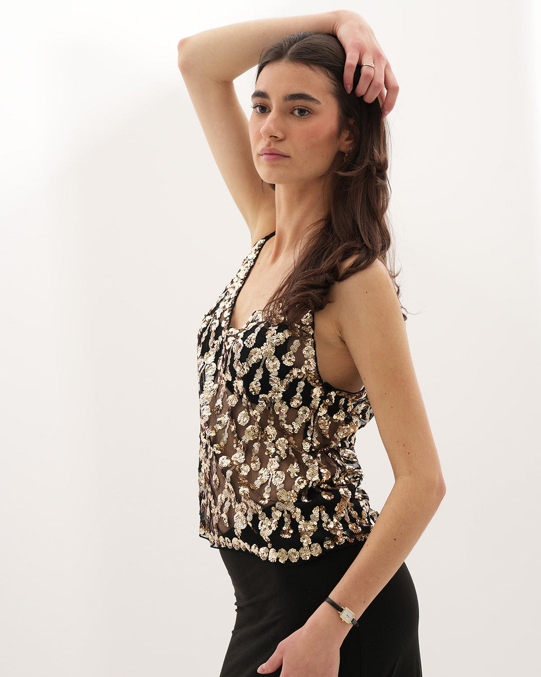 Lola Embellished Top - Gold