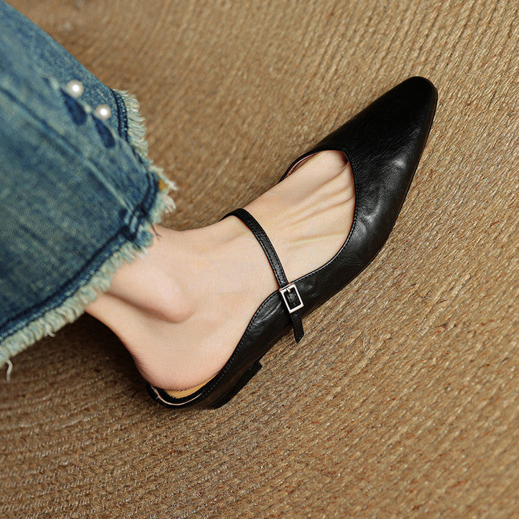 Serena Genuine Leather Mules