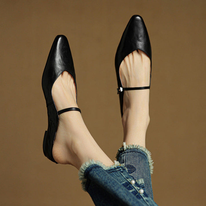 Serena Genuine Leather Mules