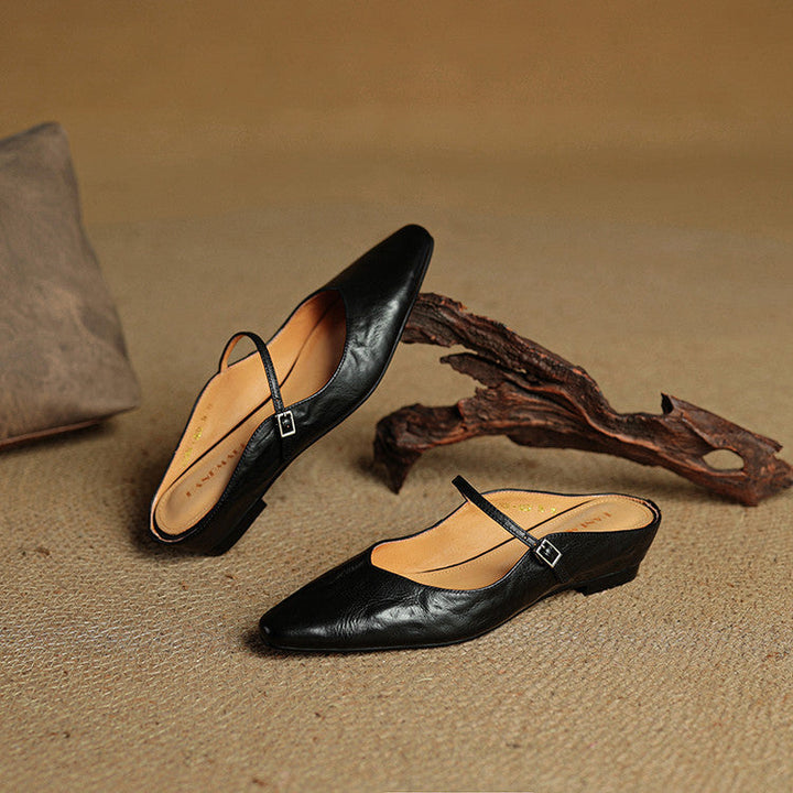 Serena Genuine Leather Mules