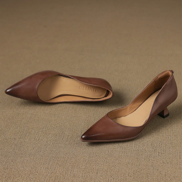 Nadine Genuine Leather Heels