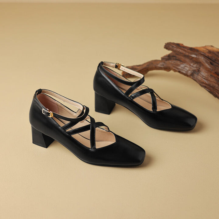 Elva Leather Heels
