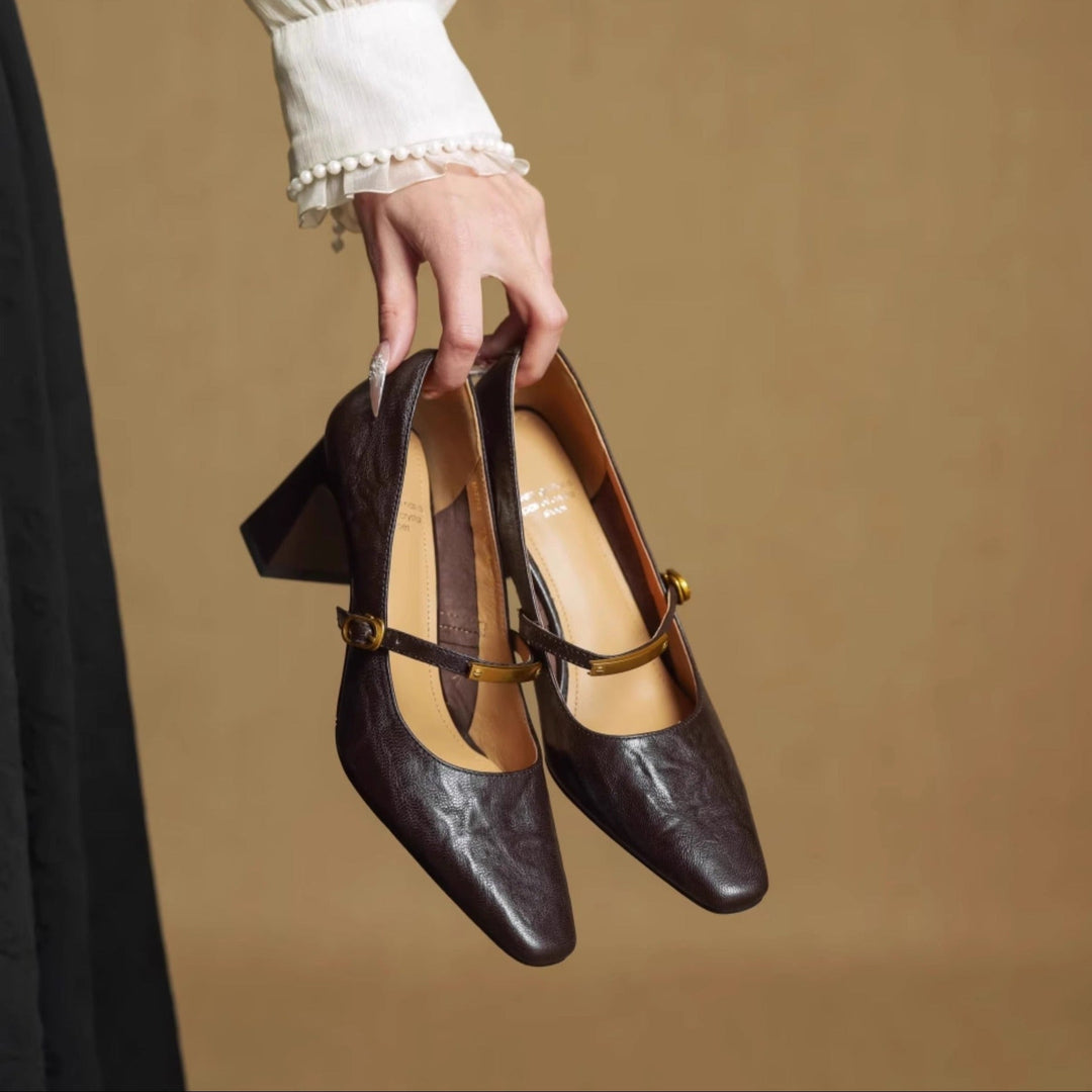 Naomi Genuine Leather Heels