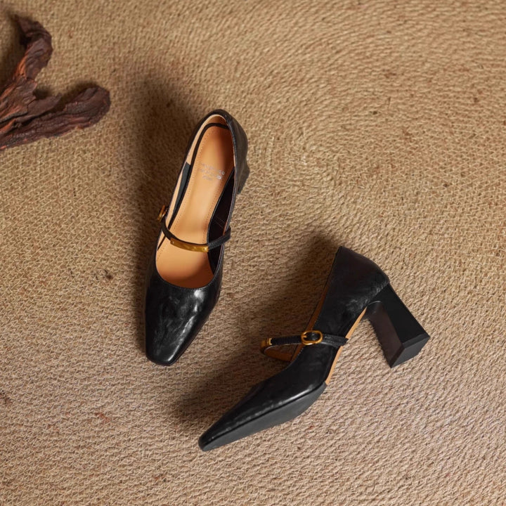 Naomi Genuine Leather Heels