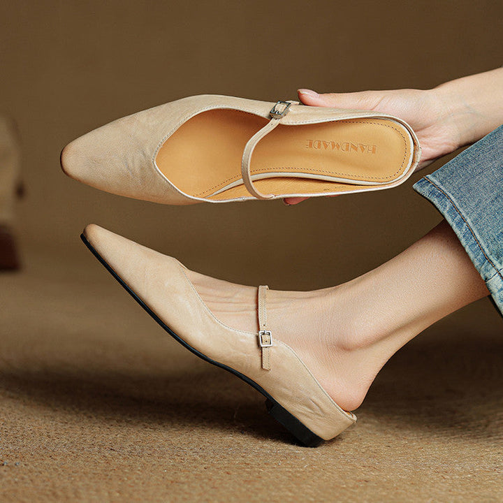 Serena Genuine Leather Mules