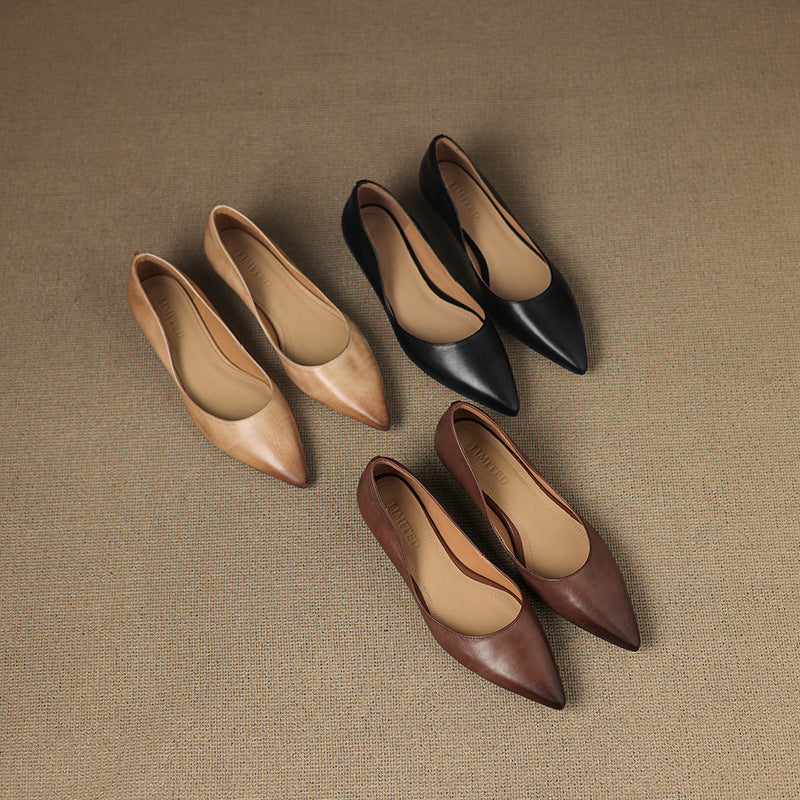 Seravine Genuine Leather Flats