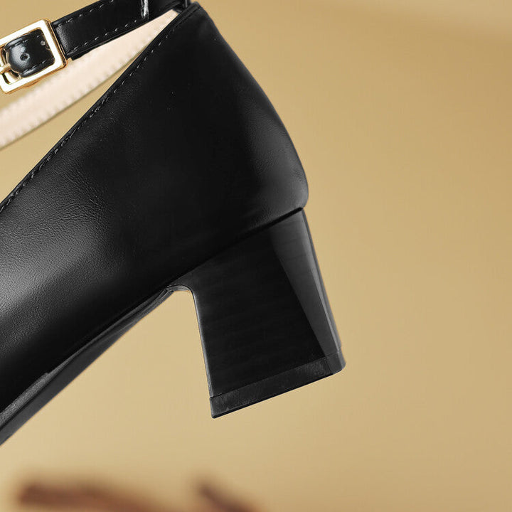 Elva Leather Heels