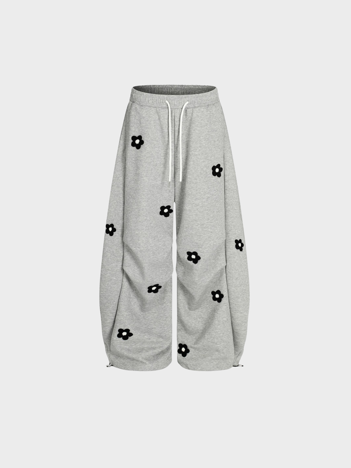 Koto Embroidered Bloom Barrel Sweatpants