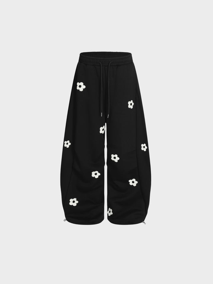 Koto Embroidered Bloom Barrel Sweatpants