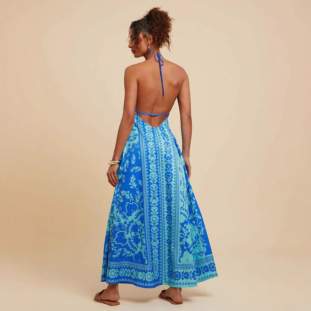 Emily™ | Floral Print Sling Holiday Style Dress