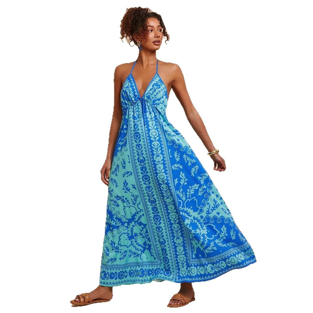 Emily™ | Floral Print Sling Holiday Style Dress
