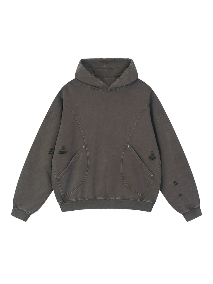 Ellison Obsidian Distress Hoodie