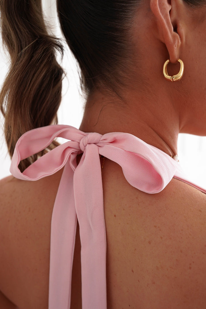 Peyton Pearl Detail Mini Dress | Pink